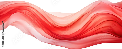 Red wave watercolor illustration. Generative AI
