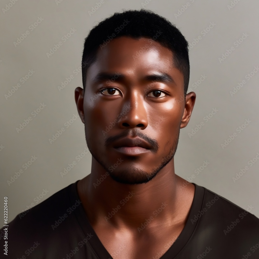 Obraz premium black handsome man. Image generated by AI.