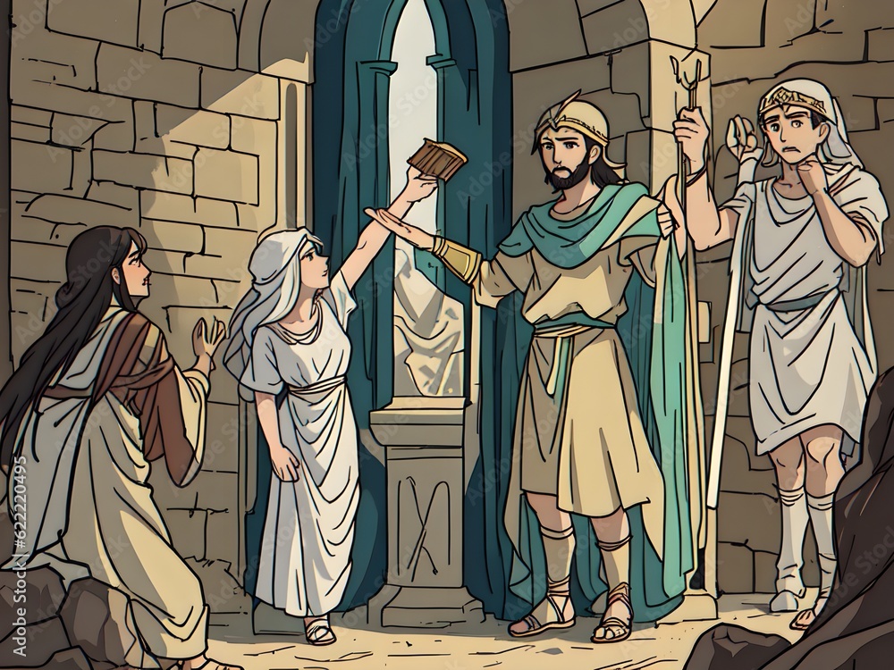 Fototapeta premium Biblical Story, Generative AI Illustration