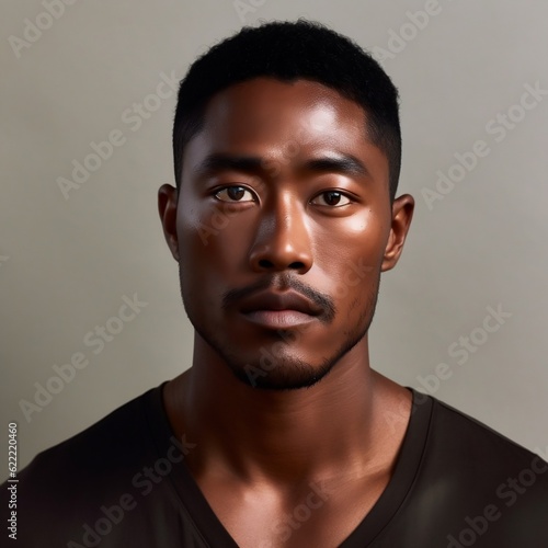 black handsome man. Image generated by AI.