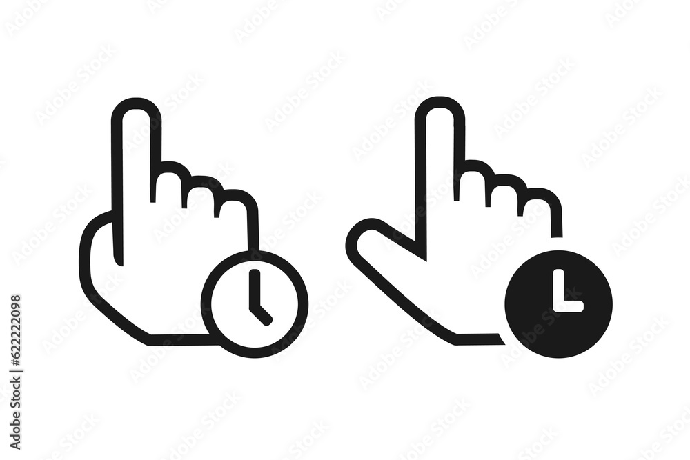 Cursor time icon. Illustration vector Cursor time icon. Illustration vector