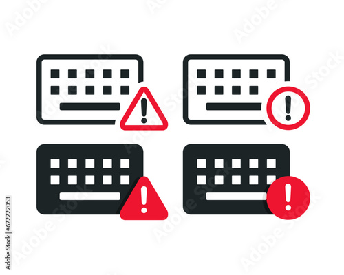 Keyboard warning icon. Illustration vector