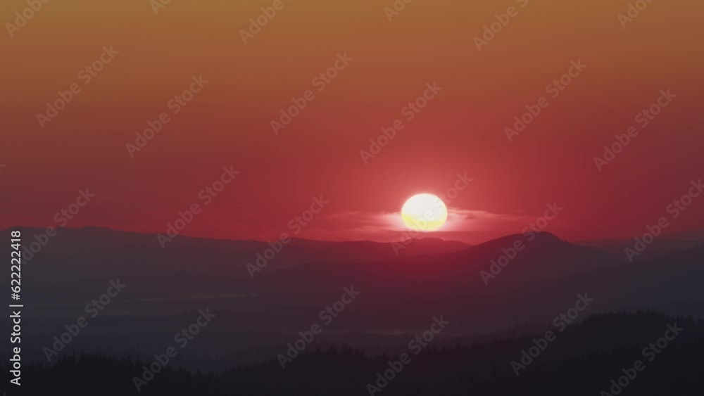 Sunset in the Carpathian Mountains Sunset in the Carpathian Mountains