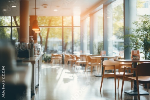 Blurred Interior Of Hospital Cafe  Generative AI 