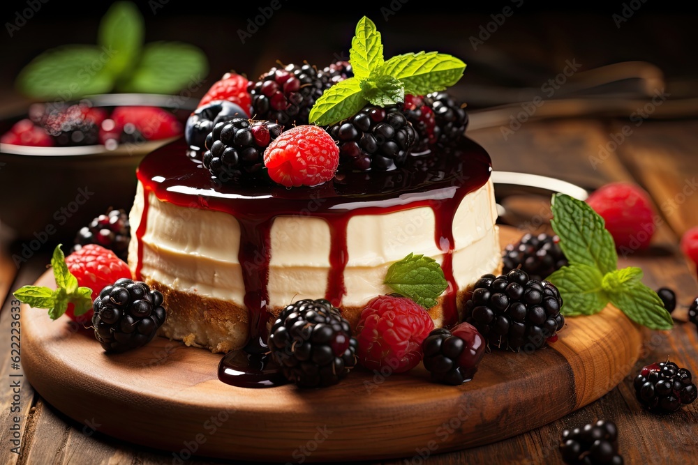 cheesecake with berries cheesecake with berries