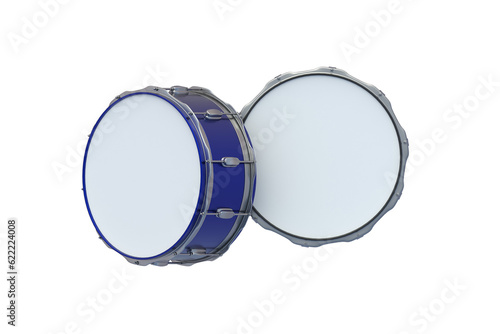 Modern drum isolated on white background. Top view. 3d render