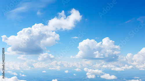 Blue sky background with white clouds