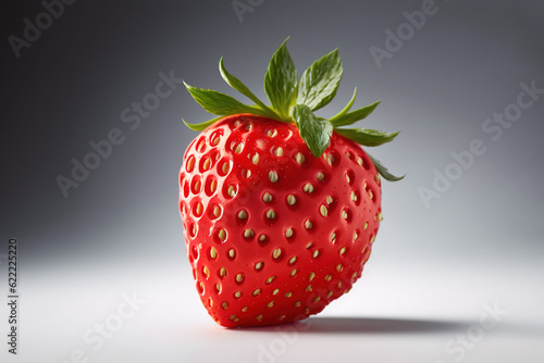 single fresh strawberry fruit