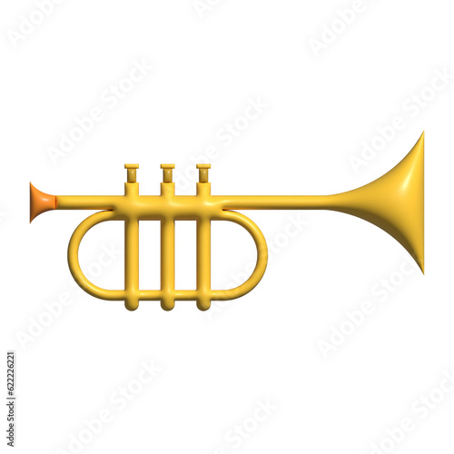 3D Music Instruments Asset with White Background