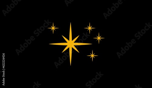 Twinkling stars. Star icon twinkling.