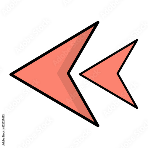 Left Arrow Thin Line Icon