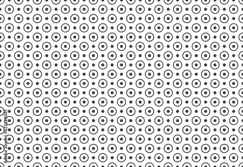 Grey and white polka dot ring circle pattern background vector illustration