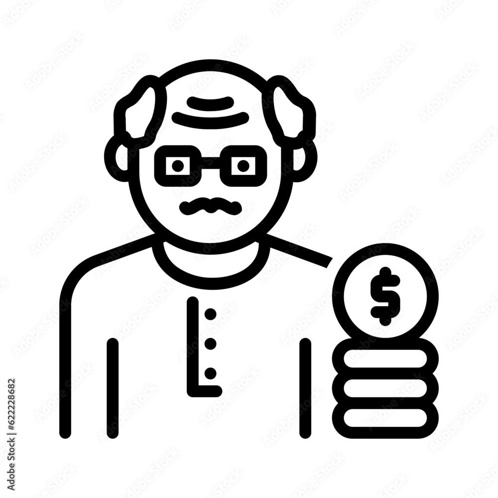 Black line icon for Retirement Black line icon for Retirement