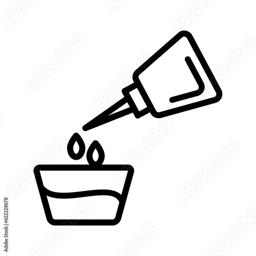 Black line icon for Resinous