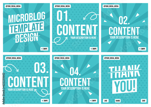 Microblog or carousel for social media post