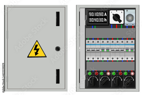 Control Panel. Production control panel and control of computer devices. 