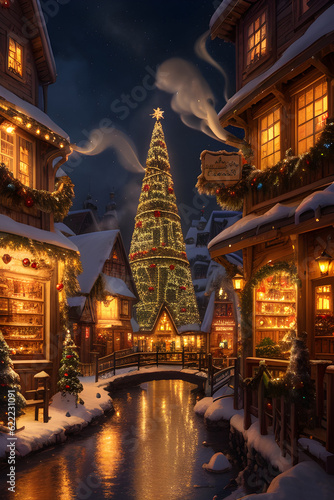 Beautiful Christmas Scenery Card