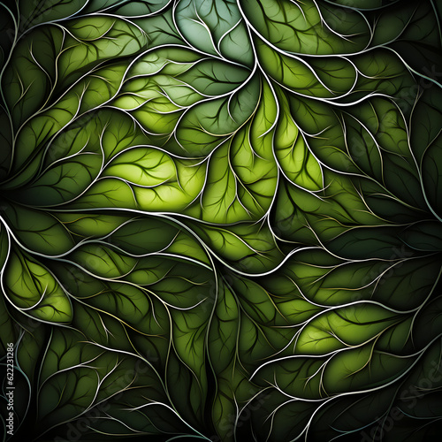 Wallpaper Mural Envision an organic pattern, echoing the intricate veining of a leaf. Lines branch and diverge in a complex network, beautifully reflecting nature's own design blueprint. Torontodigital.ca