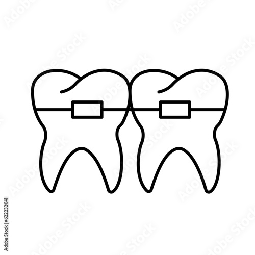 Dental fixation Vector Icon

