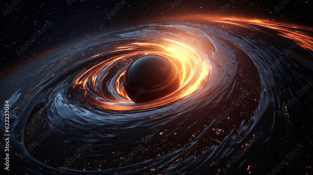 gravitation waves around black hole in space gravitation waves around black hole in space
