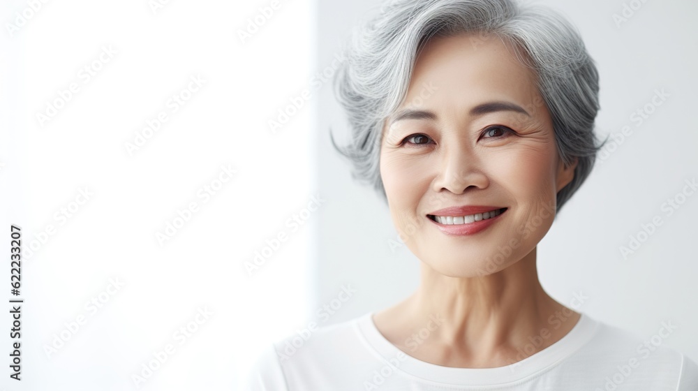 portrait of a beautiful senior woman with glowing face and skincare portrait of a beautiful senior woman with glowing face and skincare