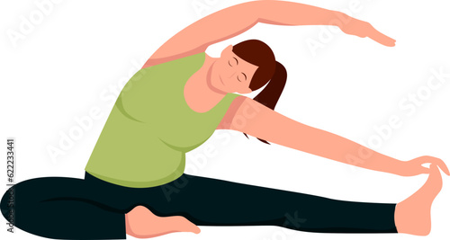 Parivrtta yoga asana pose photo