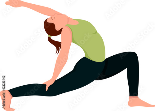 Anjaneyasana yoga asana pose