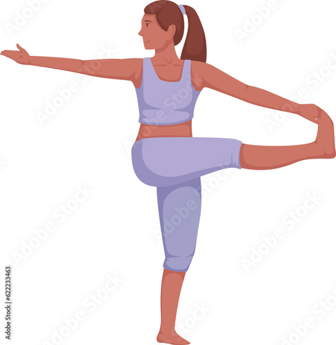 Revolved yoga asana pose