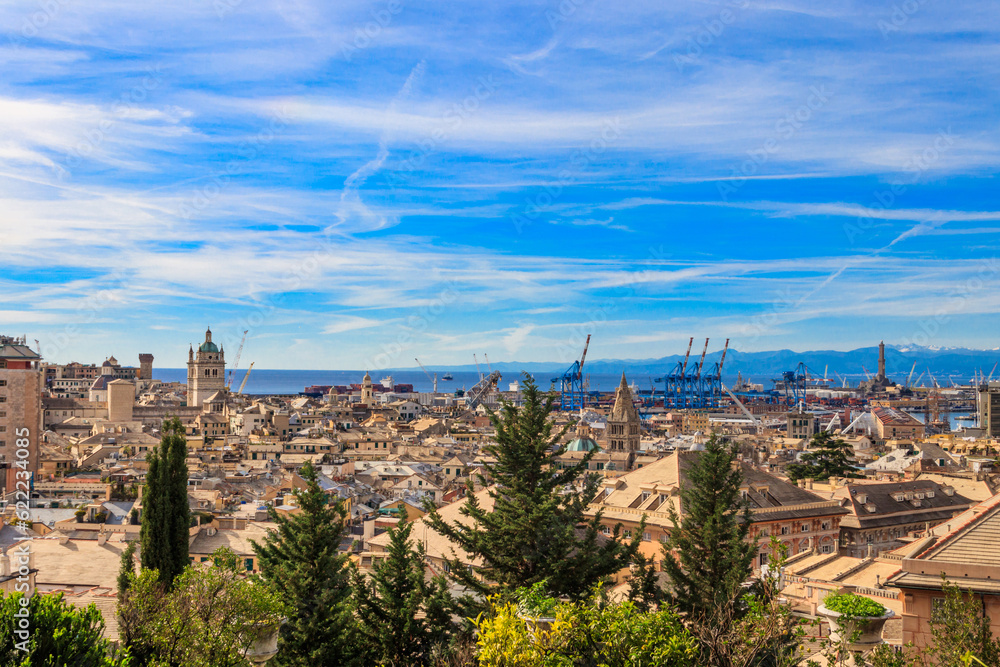 View of Genoa city, Italy