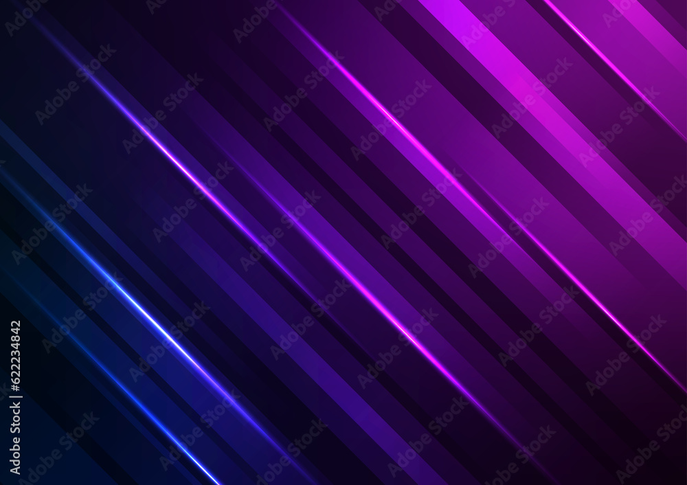 Abstract technology dark purple space presentation background