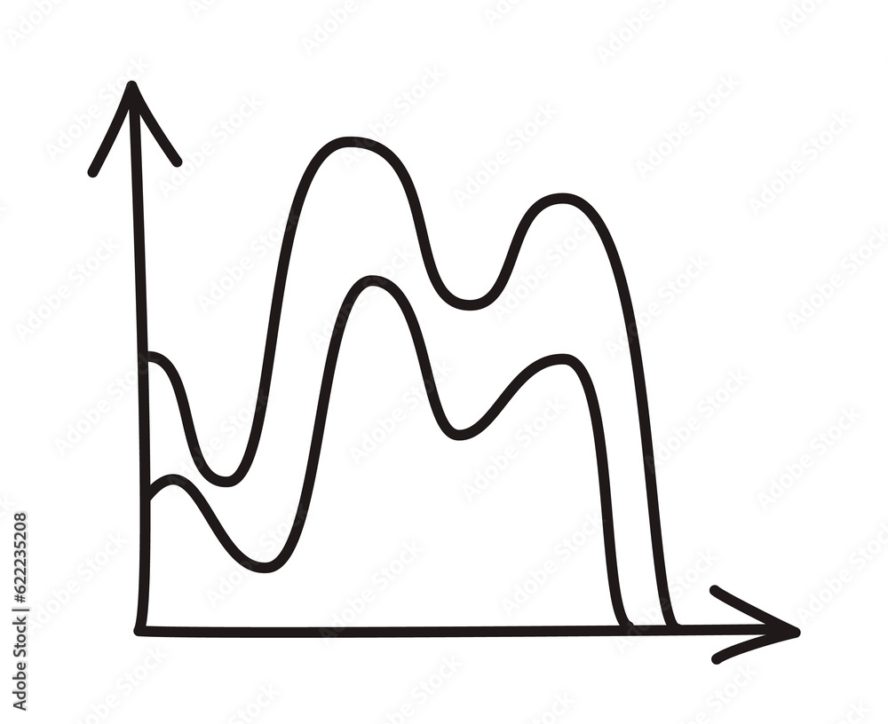 Doodle graph chart icon or logo, hand drawn with thin black line. Png clipart isolated on transparent background Doodle graph chart icon or logo, hand drawn with thin black line. Png clipart isolated on transparent background
