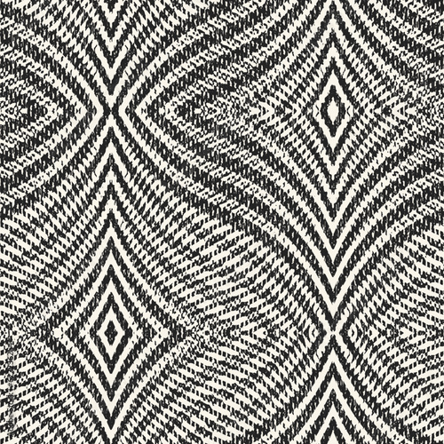 Monochrome Irregularly Woven Textured Ornamental Pattern