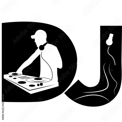 Free vector cute astronaut playing dj electronic music with headphone cartoon icon illustration.