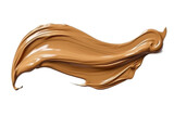 Brown paint stroke. isolated object, transparent background