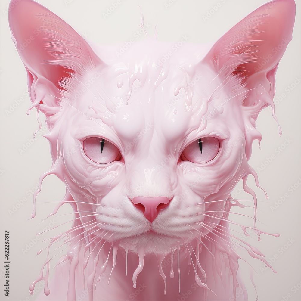 A pink cat