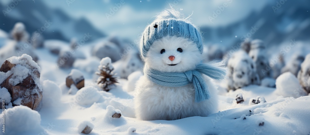 Obraz premium Illustration of Christmas background, AI Generated