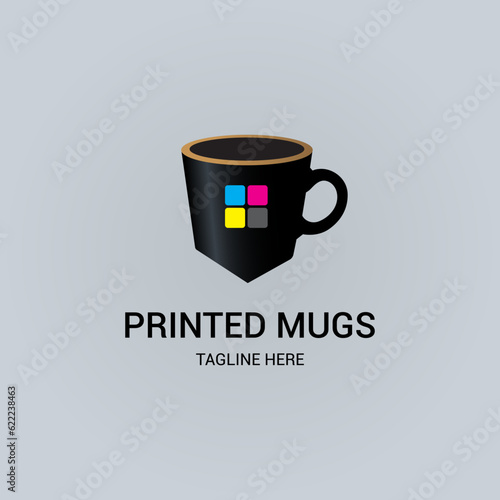 Abstract modern colored vector logo template of sublimation ceramic. For typography, print, corporate identity, workshop, branding, factory.