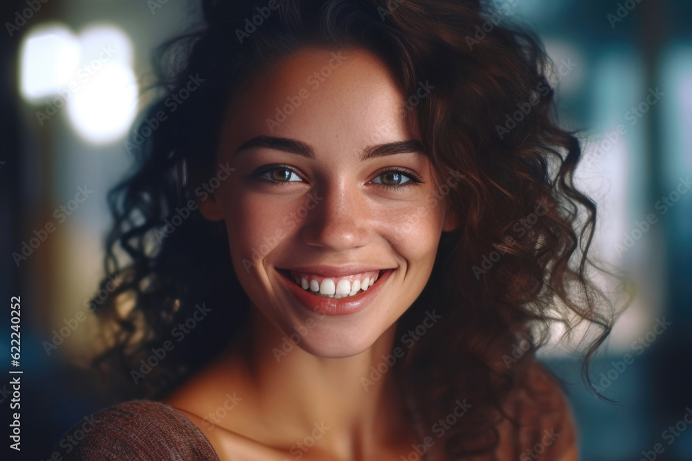 Mesmerizing Woman with a Brilliant Smile. Generative AI Mesmerizing Woman with a Brilliant Smile. Generative AI
