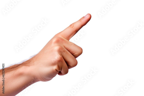 Precise Pointing Finger Clipart, Isolated on White Background. Generative AI