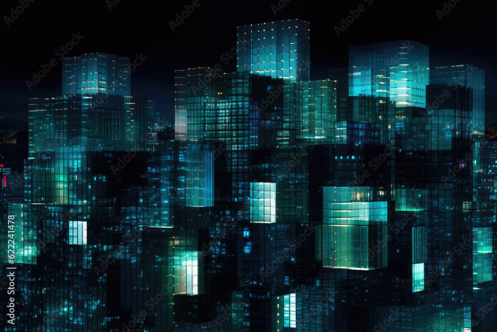 Mesmerizing Animated City Views. Generative AI