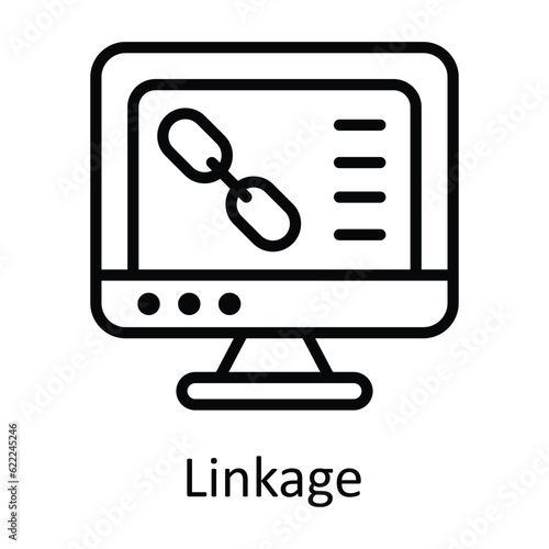 Linkage Vector  outline Icon Design illustration. User interface Symbol on White background EPS 10 File