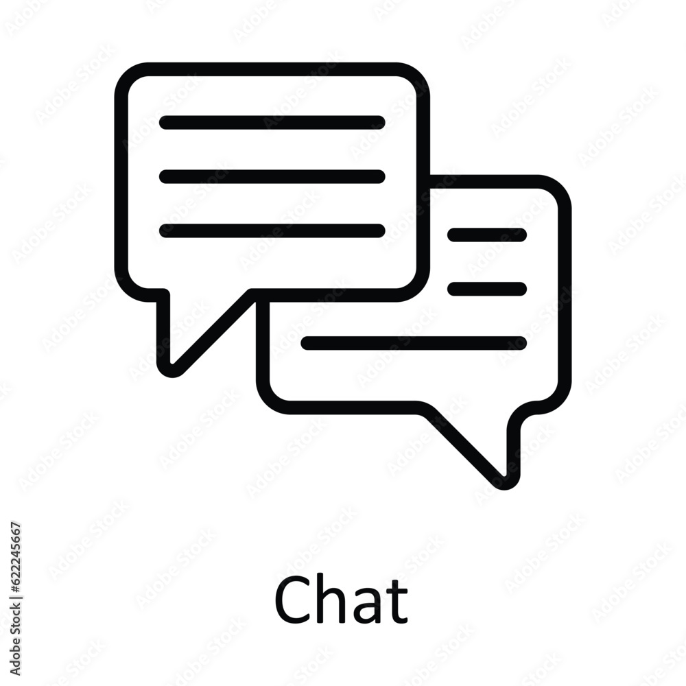 Chat Vector outline Icon Design illustration. User interface Symbol on White background EPS 10 File Chat Vector outline Icon Design illustration. User interface Symbol on White background EPS 10 File