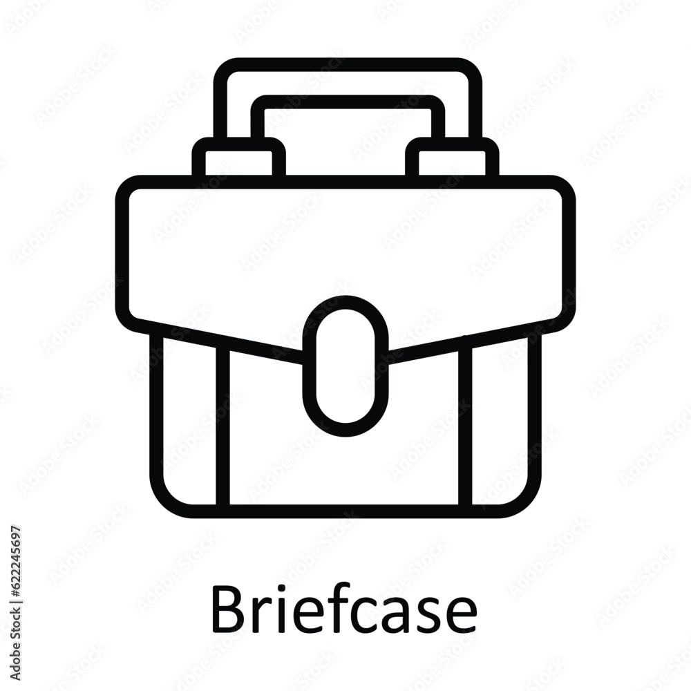 Briefcase Vector outline Icon Design illustration. User interface Symbol on White background EPS 10 File Briefcase Vector outline Icon Design illustration. User interface Symbol on White background EPS 10 File