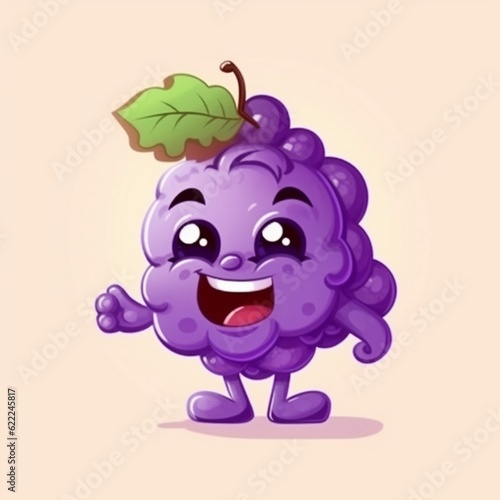 Cute Grape Character