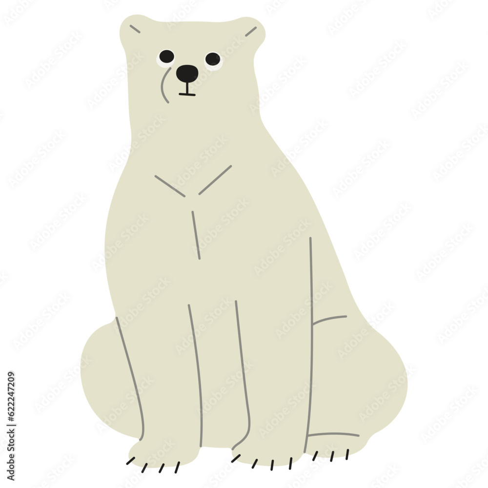 Obraz premium Polar Bear Single 40, vector illustration