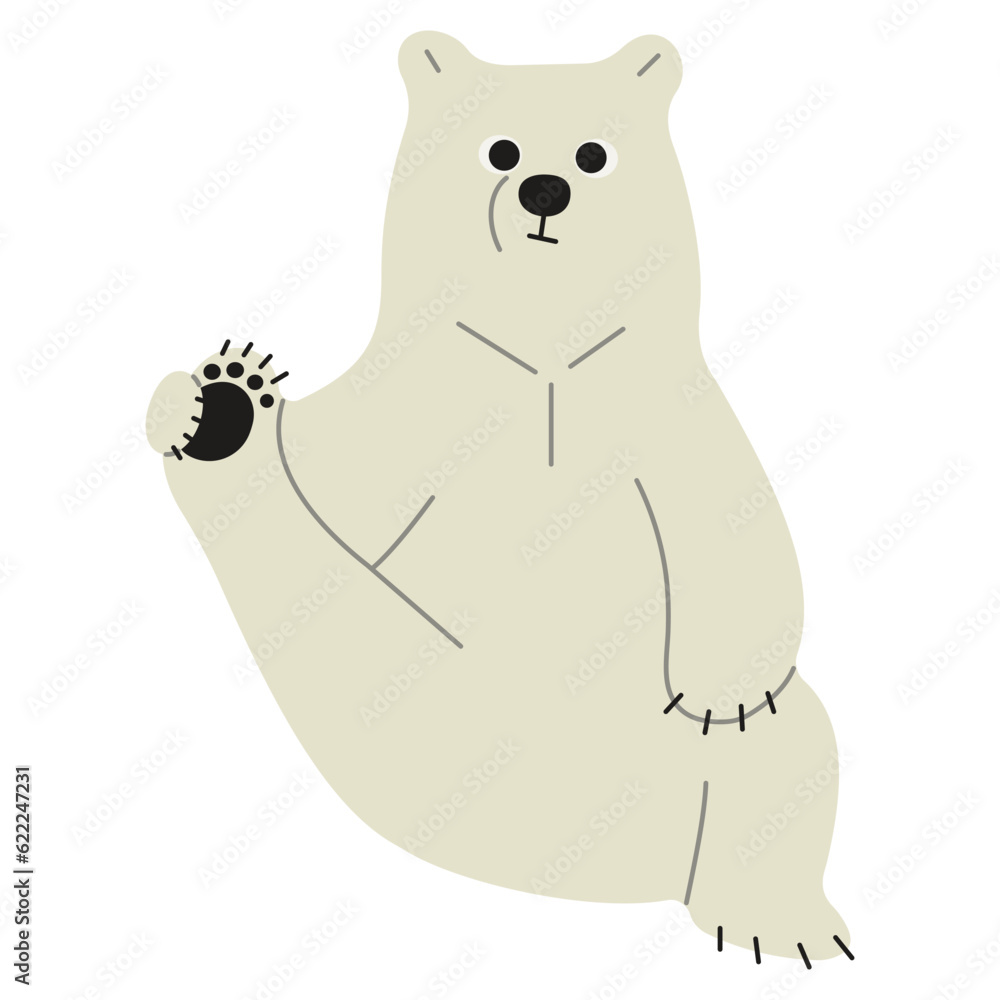 Polar Bear Single 38, vector illustration Polar Bear Single 38, vector illustration