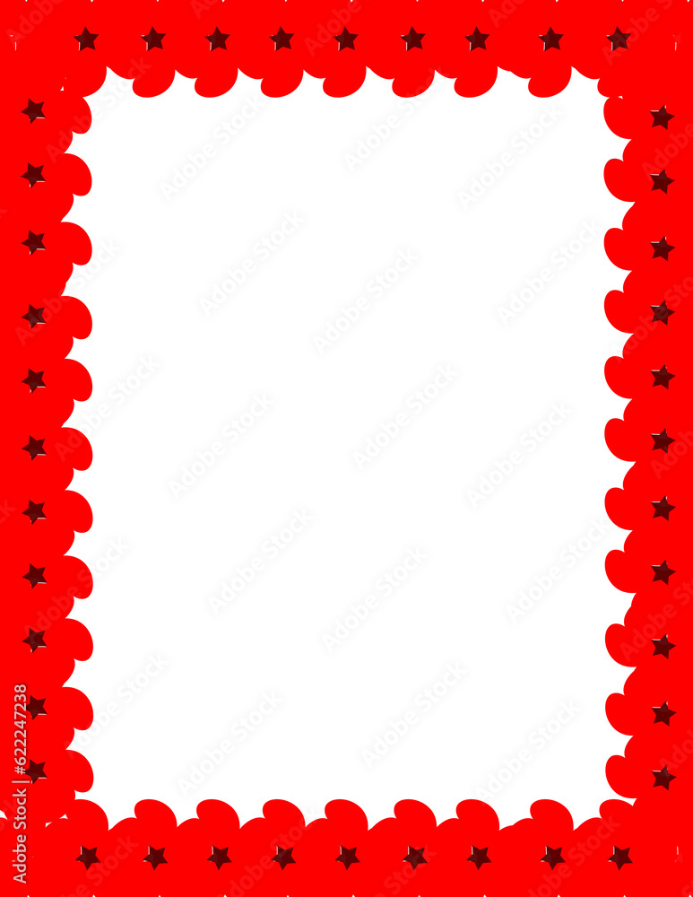 Obraz premium Flower and Stars Frame border