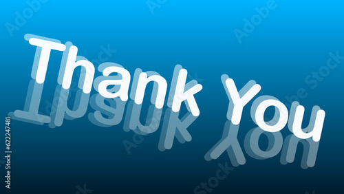 Abstract illustration Text Thank You is written on a colorful background.
