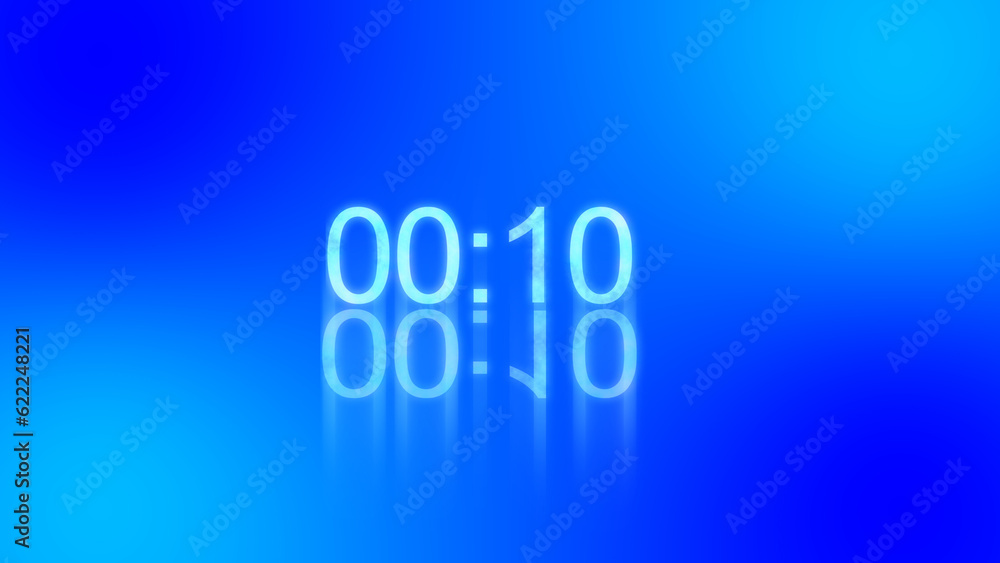 Colorful countdown abstract illustration. Countdown animation for Xmas and event celebrations.
