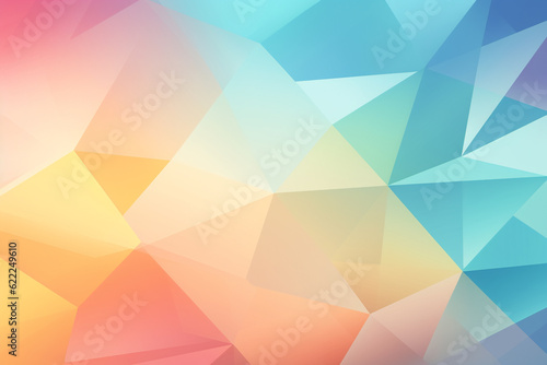 Abstract Softcolor Pastel Color Geometric Cubism Background Illustration. Generative AI.